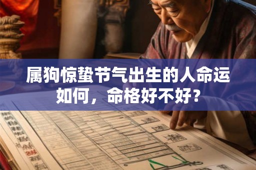 属狗惊蛰节气出生的人命运如何，命格好不好？