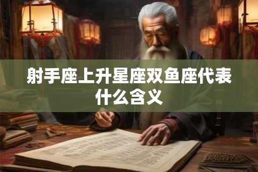 射手座上升星座双鱼座代表什么含义