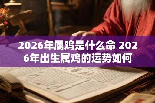 2026年属鸡是什么命 2026年出生属鸡的运势如何