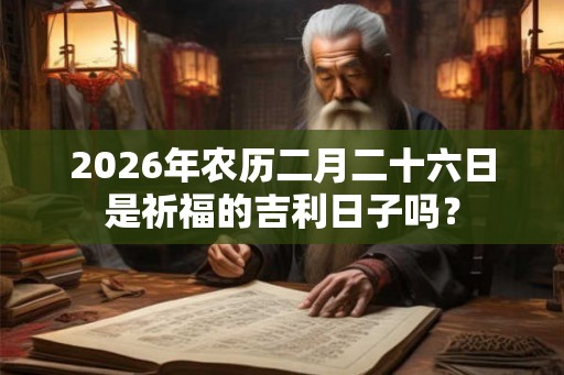 2026年农历二月二十六日是祈福的吉利日子吗？