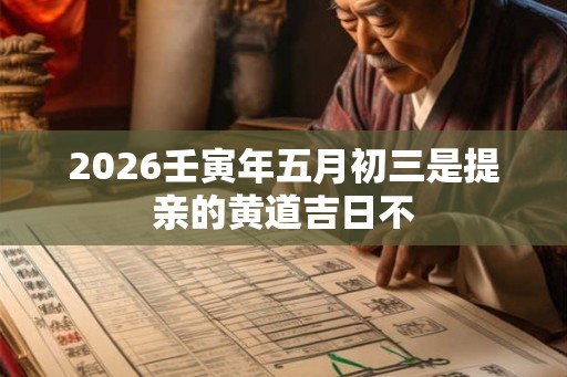 2026壬寅年五月初三是提亲的黄道吉日不