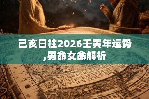 己亥日柱2026壬寅年运势,男命女命解析