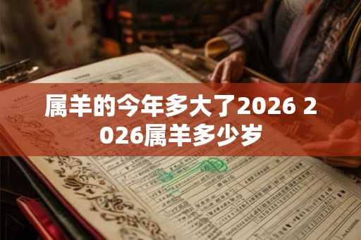 属羊的今年多大了2026 2026属羊多少岁