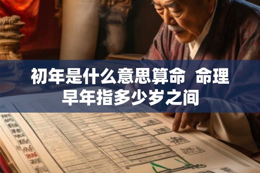 初年是什么意思算命  命理早年指多少岁之间