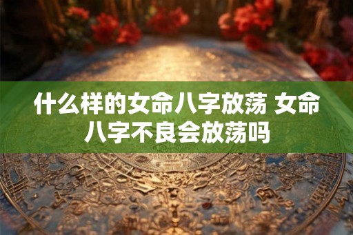 什么样的女命八字放荡 女命八字不良会放荡吗
