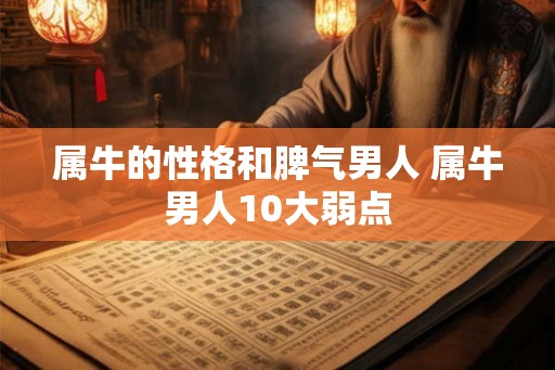 属牛的性格和脾气男人 属牛男人10大弱点