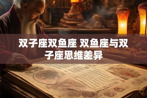 双子座双鱼座 双鱼座与双子座思维差异