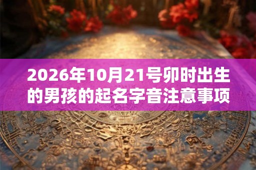2026年10月21号卯时出生的男孩的起名字音注意事项