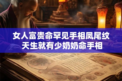 女人富贵命罕见手相凤尾纹 天生就有少奶奶命手相