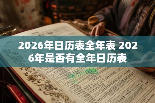 2026年日历表全年表 2026年是否有全年日历表