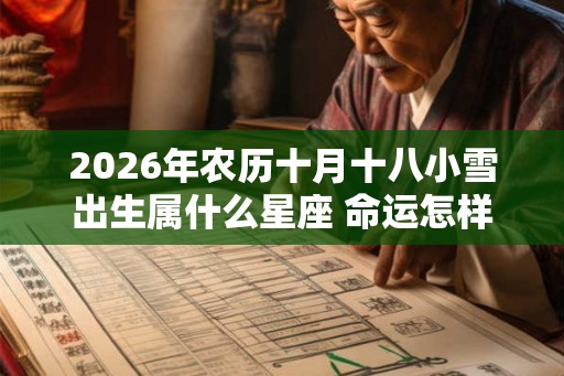 2026年农历十月十八小雪出生属什么星座 命运怎样 2026年农历十月十八小雪出生属什么星座 命运怎样