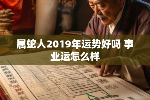属蛇人2019年运势好吗 事业运怎么样