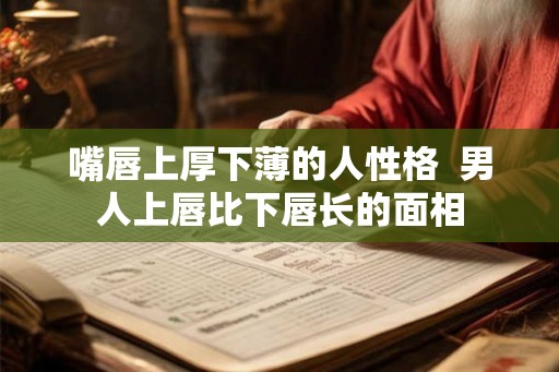 嘴唇上厚下薄的人性格  男人上唇比下唇长的面相