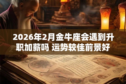 2026年2月金牛座会遇到升职加薪吗 运势较佳前景好