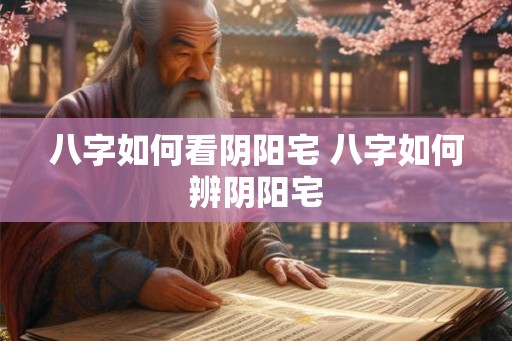 八字如何看阴阳宅 八字如何辨阴阳宅