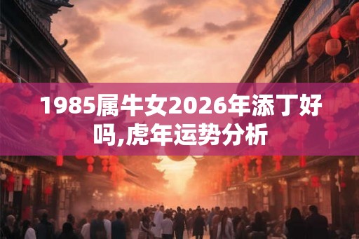 1985属牛女2026年添丁好吗,虎年运势分析