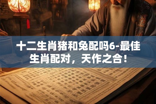 十二生肖猪和兔配吗6-最佳生肖配对，天作之合！
