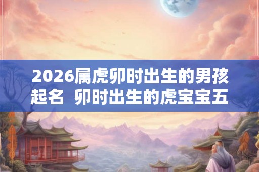 2026属虎卯时出生的男孩起名  卯时出生的虎宝宝五行如何