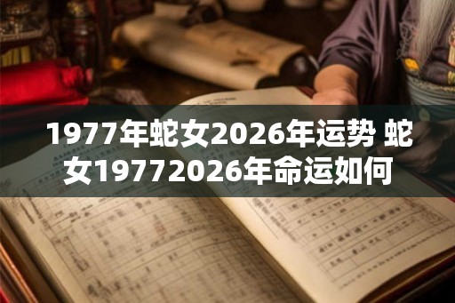1977年蛇女2026年运势 蛇女19772026年命运如何