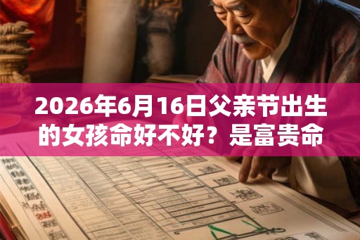 2026年6月16日父亲节出生的女孩命好不好？是富贵命吗？
