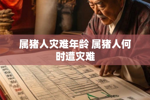 属猪人灾难年龄 属猪人何时遭灾难