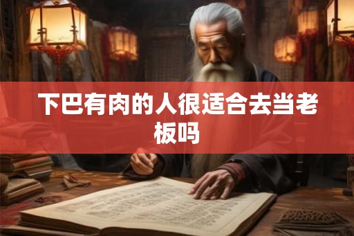 下巴有肉的人很适合去当老板吗