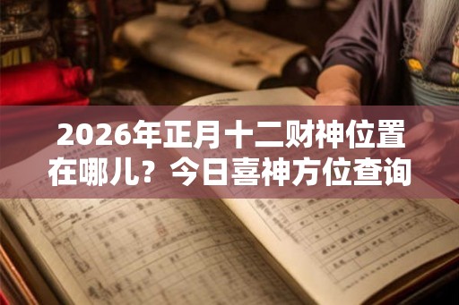 2026年正月十二财神位置在哪儿？今日喜神方位查询！