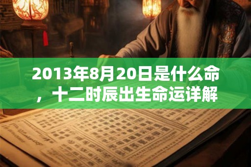 2013年8月20日是什么命，十二时辰出生命运详解