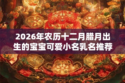 2026年农历十二月腊月出生的宝宝可爱小名乳名推荐