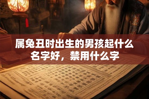 属兔丑时出生的男孩起什么名字好，禁用什么字