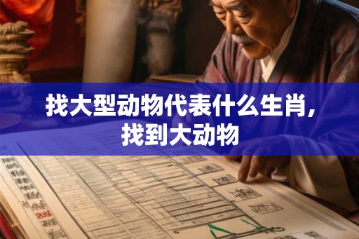 找大型动物代表什么生肖,找到大动物