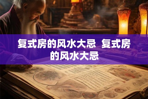 复式房的风水大忌 复式房的风水大忌 复式房的风水大忌 复式房的风水大忌