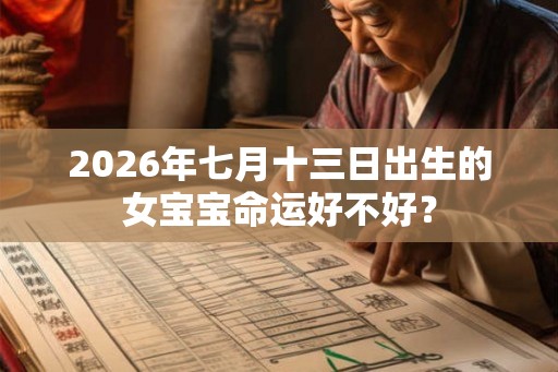 2026年七月十三日出生的女宝宝命运好不好？