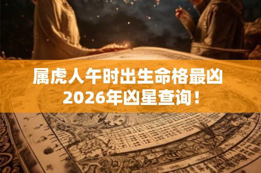 属虎人午时出生命格最凶 2026年凶星查询！