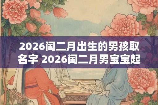 2026闰二月出生的男孩取名字 2026闰二月男宝宝起名如何