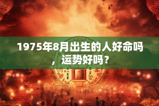 1975年8月出生的人好命吗,运势好吗? 1975年8月出生的人好命吗,运势好吗?