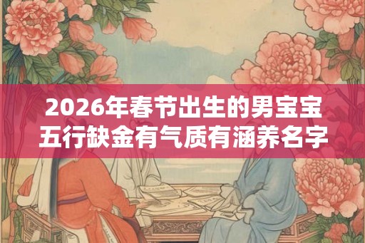 2026年春节出生的男宝宝五行缺金有气质有涵养名字大全 2026年春节出生的男宝宝五行缺金有气质有涵养名字大全
