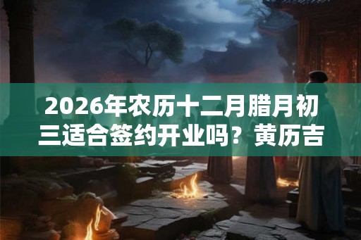 2026年农历十二月腊月初三适合签约开业吗？黄历吉凶如何？