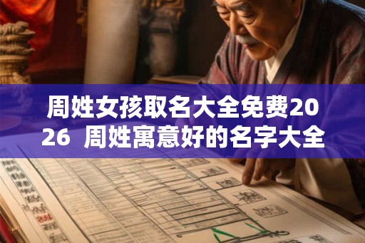 周姓女孩取名大全免费2026  周姓寓意好的名字大全