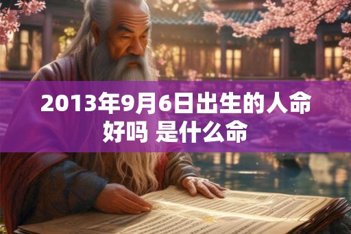 2013年9月6日出生的人命好吗 是什么命