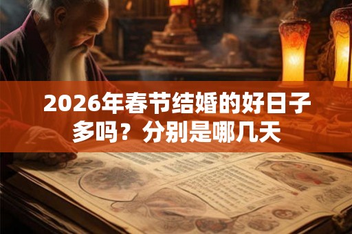 2026年春节结婚的好日子多吗?分别是哪几天 2026年春节结婚的好日子多吗?分别是哪几天
