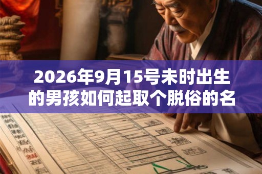 2026年9月15号未时出生的男孩如何起取个脱俗的名字