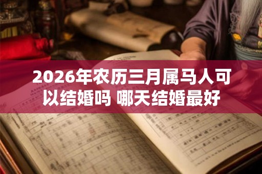 2026年农历三月属马人可以结婚吗 哪天结婚最好