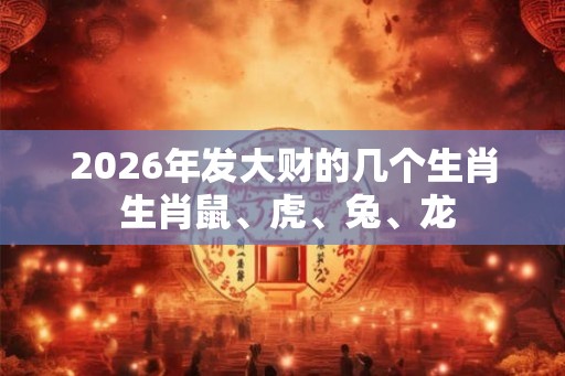 2026年发大财的几个生肖 生肖鼠、虎、兔、龙