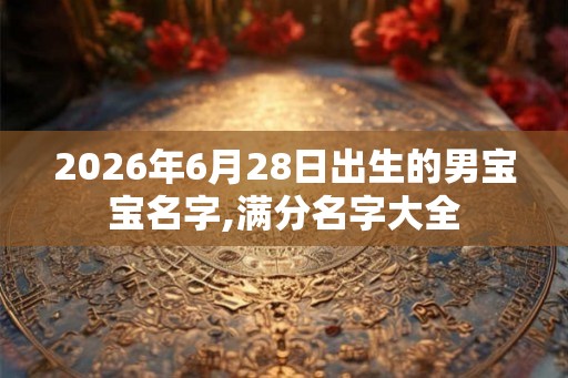2026年6月28日出生的男宝宝名字,满分名字大全