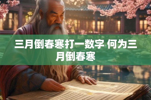 三月倒春寒打一数字 何为三月倒春寒 三月倒春寒打一数字 何为三月倒春寒