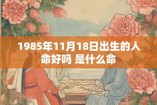 1985年11月18日出生的人命好吗 是什么命