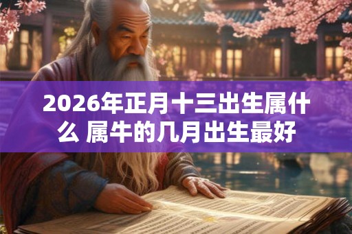 2026年正月十三出生属什么 属牛的几月出生最好