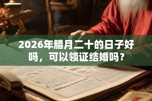 2026年腊月二十的日子好吗，可以领证结婚吗？