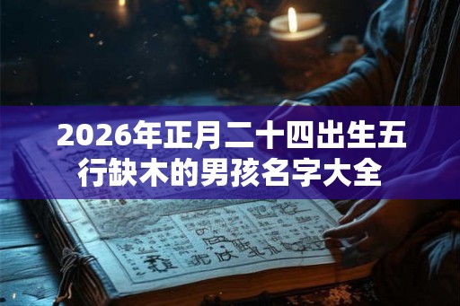 2026年正月二十四出生五行缺木的男孩名字大全